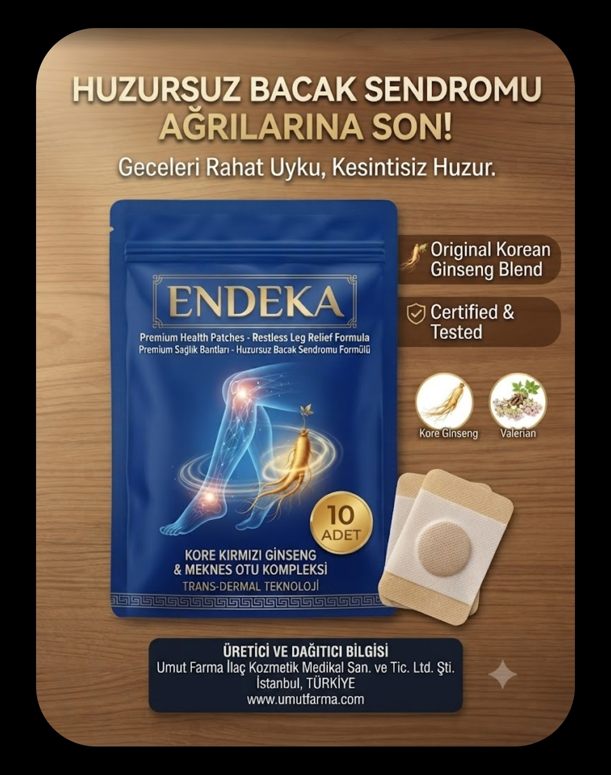 Endeka sağlık bantları ambalajı