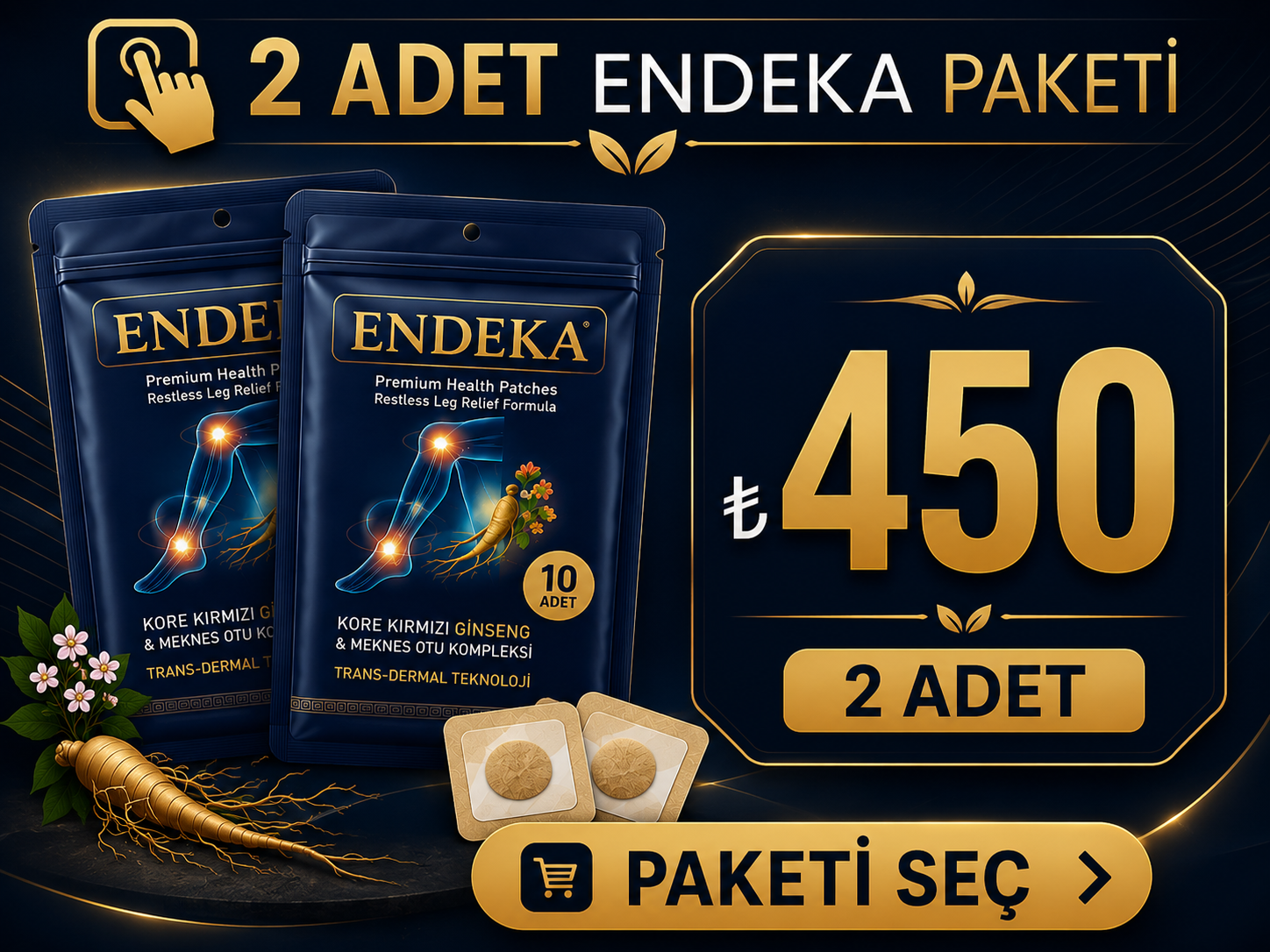 2 Adet Endeka paketi 450 TL